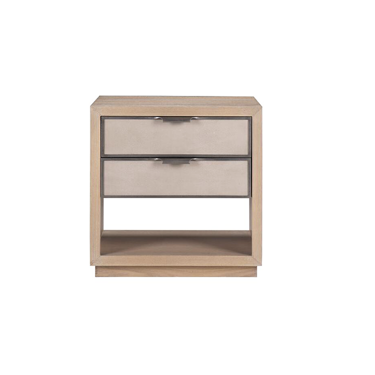 镂空镶嵌金属实木床头柜|UM66-5034