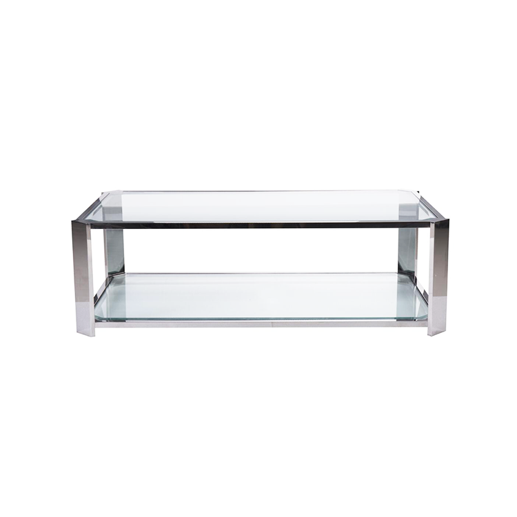 小户型双层玻璃咖啡桌|UM66-8004