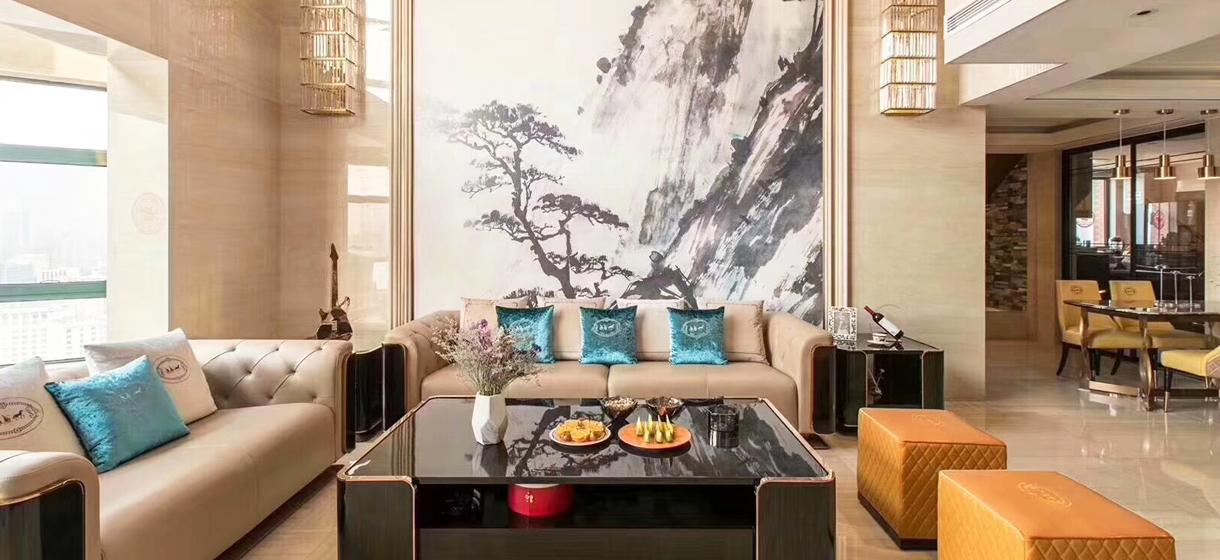 深圳新天鹅石城堡复式别墅家具案例