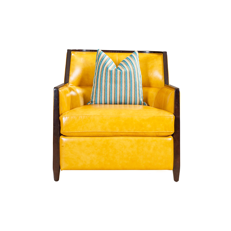 样板房时尚明黄皮单位沙发|SF086A-1